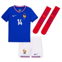 Francúzsko Adrien Rabiot #14 Domáci Detský futbalový dres ME 2024 Krátky Rukáv (+ trenírky)